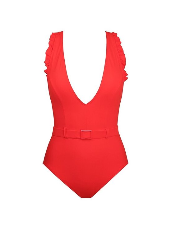 Skinnydippers Other - Skinny Dippers “True Love Red Jelly Beans” Cinch‑Belt Swimsuit – Size Small (NWT